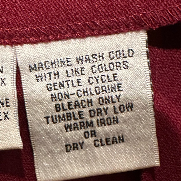 Talbots Burgundy Classic Stretch  Side Zip Flat Front Ankle Pants Sz 14P - Picture 6 of 10